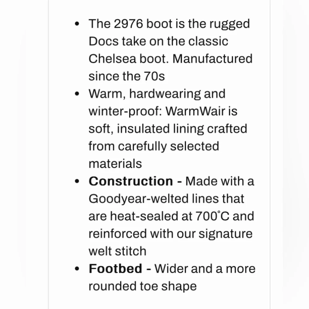 NWOT- Dr. Martens RETIRED ‘2976 Lenore Chelsea’ Warmwair Boot- DISPLAY SHOE